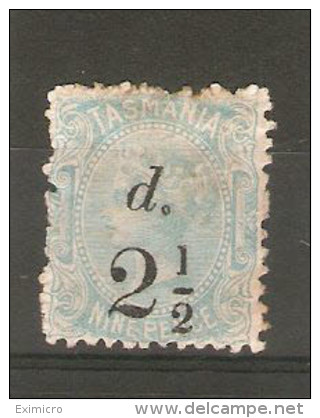 TASMANIA 1891 2½d On 9d Pale Blue SG 168 Perf 11½ MOUNTED MINT Cat £18 - Ungebraucht