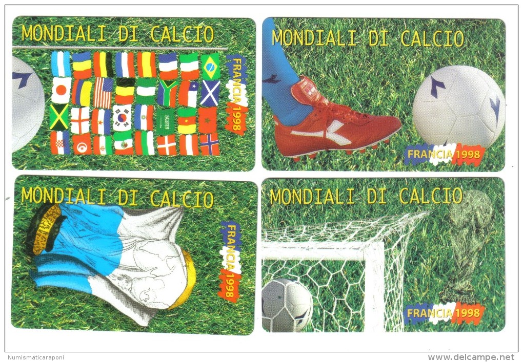 San Marino Mondiali Di Calcio Francia 1998 Serie 2000+3000+5000+10000 Lire Nuove Cod.schede.01 - San Marino