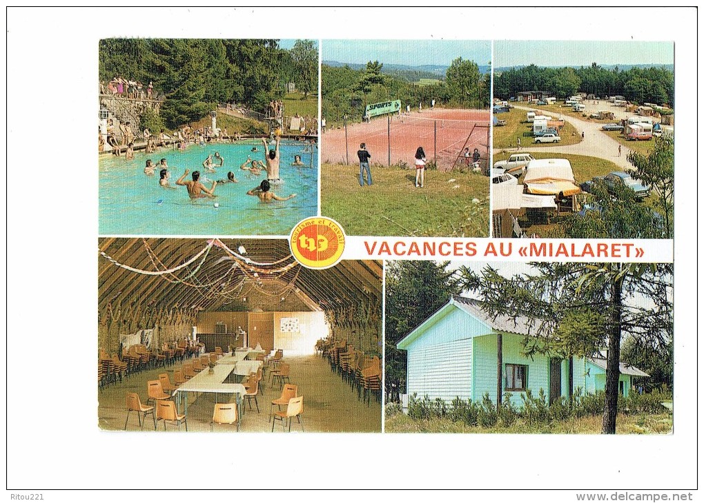 V.V.F. Du MIALARET à NEUVIC D'USSEL - Multivues - Joueurs  Jeux Volley-ball Tennis - Camping Caravanes - Volleyball