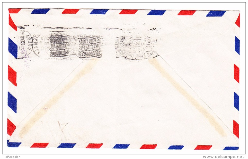 Guatemala 28.9.1950 Flugpost Brief Nach Winterthur Mit Stempel "Transatlantic Air Mail Service" - Guatemala