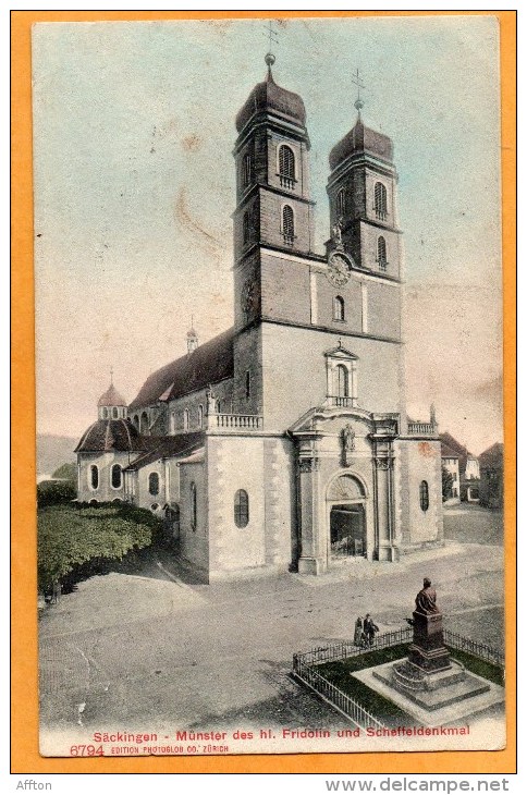Sackingen Saeckingen 1907 Postcard - Bad Saeckingen
