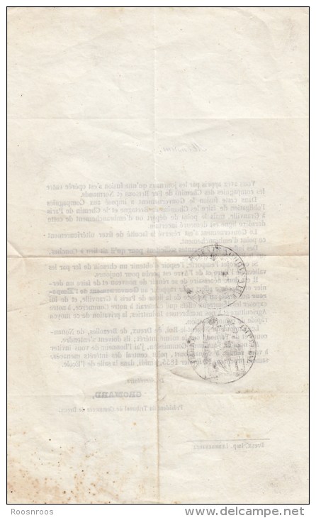 CHEMINS DE FERS BRETONS ET NORMANDS - APPEL  DE 1855 AUX CANTONS DE NOGENT-LE-ROI DREUX BREZOLLES NONANCOURT VERNEUIL - Documenti Storici