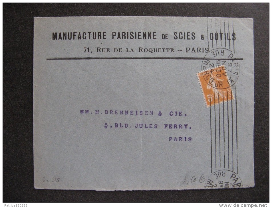 Se 114 - TB Enveloppe  Affranchie Avec N° 158  ;  De Paris Pour Paris ( 27/ 11 /1924 ) - 1921-1960: Modern Period