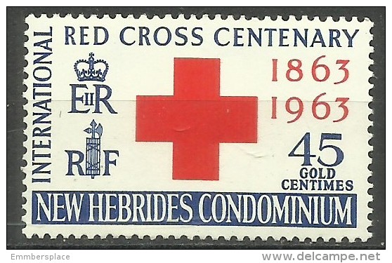 New Hebrides - 1963 Red Cross 45c MH *  SG 97  Sc 95 - Unused Stamps