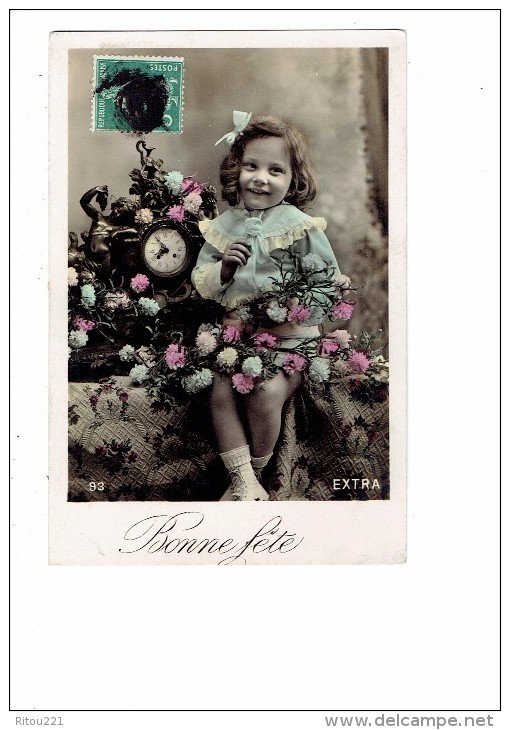 Bonne Fête - Extra N°93 - Fillette Horloge Fleurs - Collections, Lots & Séries