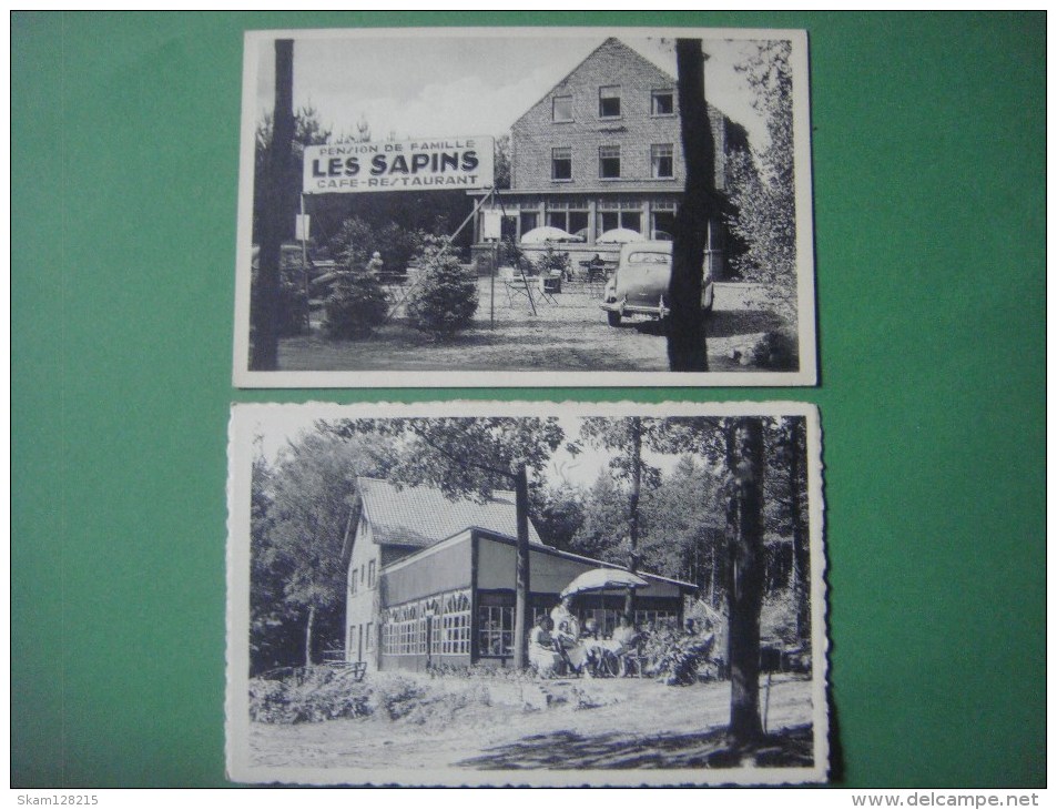 Lot De 2 Cartes De HEZE ( GREZ - DOICEAU ) : Pension De Famille Café Restaurant LES SAPINS / Hôtel Laiterie Du Panorama - Graven