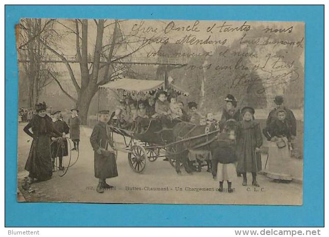 CPA 82 - Voiture Charette Tirée Par Un  âne BUTTES CHAUMONT - PARIS XIXème - Arrondissement: 19