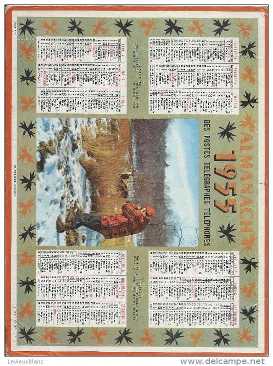 Calendrier/Postes Télégraphes Téléphones/Almanach/Le Dernier Regard/Oller/1955     CAL224 - Groot Formaat: 1941-60