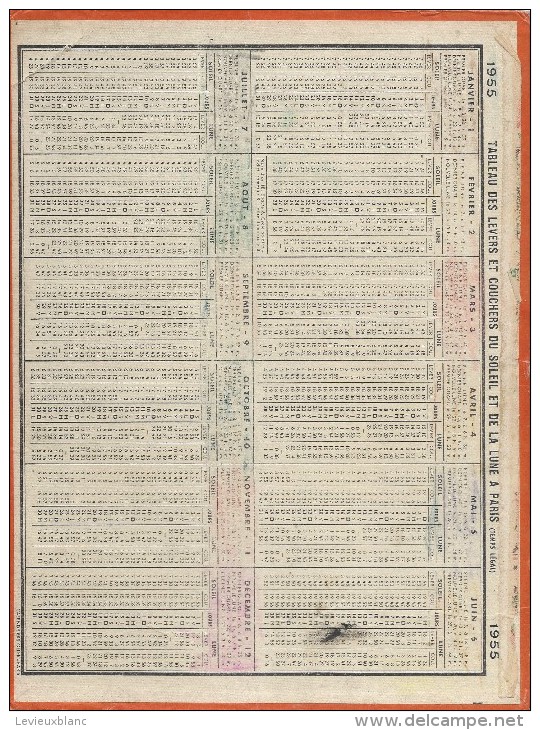 Calendrier/Postes Télégraphes Téléphones/Almanach/Le Dernier Regard/Oller/1955     CAL224 - Groot Formaat: 1941-60