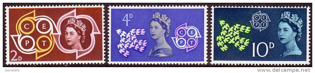 Grande-Bretagne - Y&T  362 à 364 (SG  626 à 628) ** (MNH) - Europa / CEPT - Unused Stamps