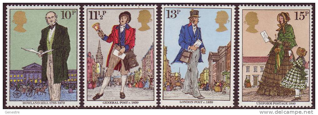 Grande-Bretagne - Y&T  909 à 912 (SG 1095 à 1098) ** (MNH) - Sir Rowland Hill - Unused Stamps