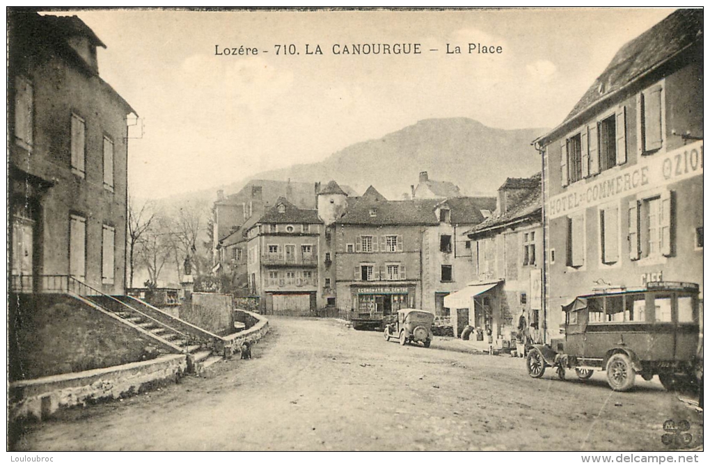 LA CANOURGUE LA PLACE HOTEL DU COMMERCE ET AUTOBUS - Sonstige & Ohne Zuordnung