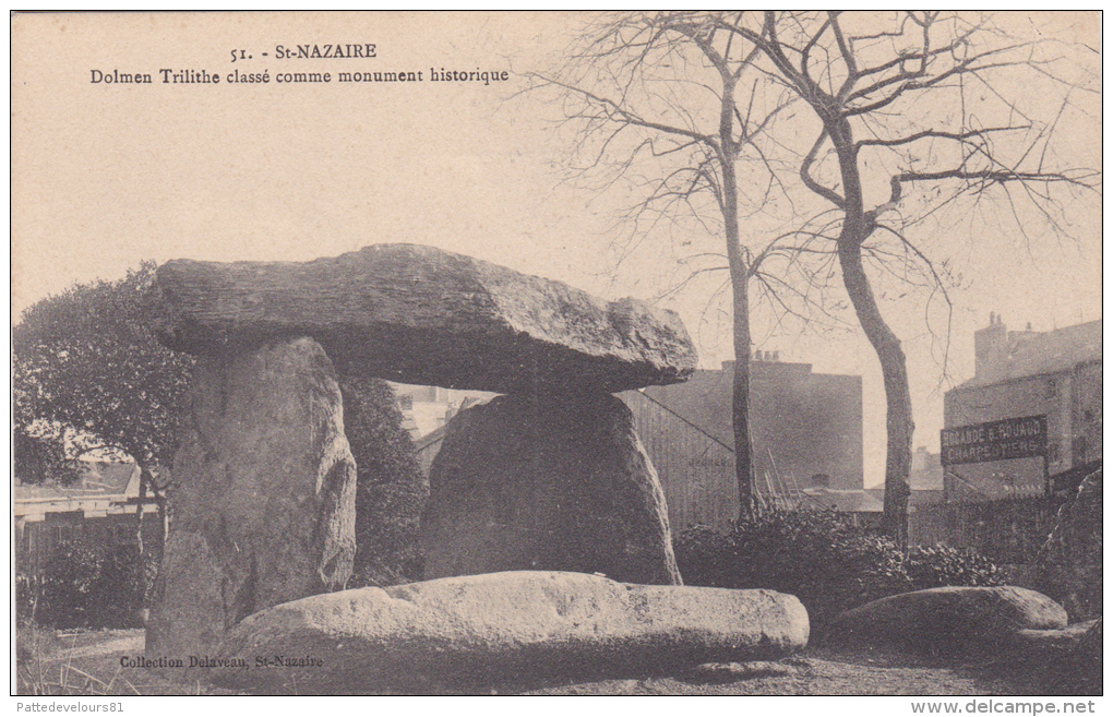 CPA (44) SAINT NAZAIRE Dolmen Trilithe Classé Comme Monument Historique Roche  Pierre - Saint Nazaire