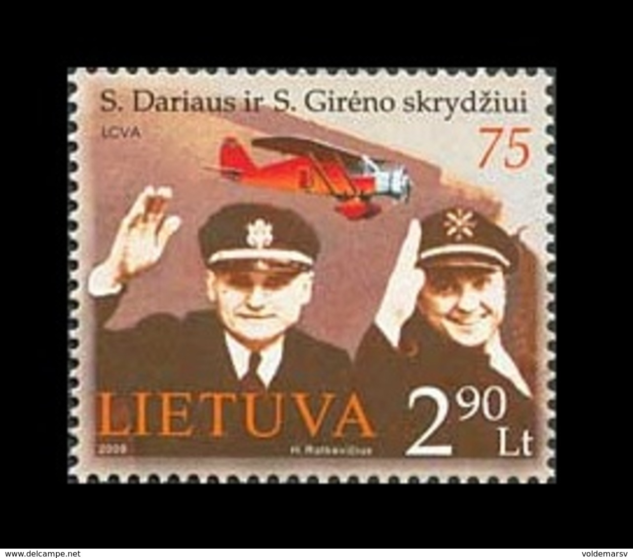 Lithuania 2008 Mih. 980 Aviation. Transcontinental Flight Of Steponas Darius And Stasys Girenas MNH ** - Lituania