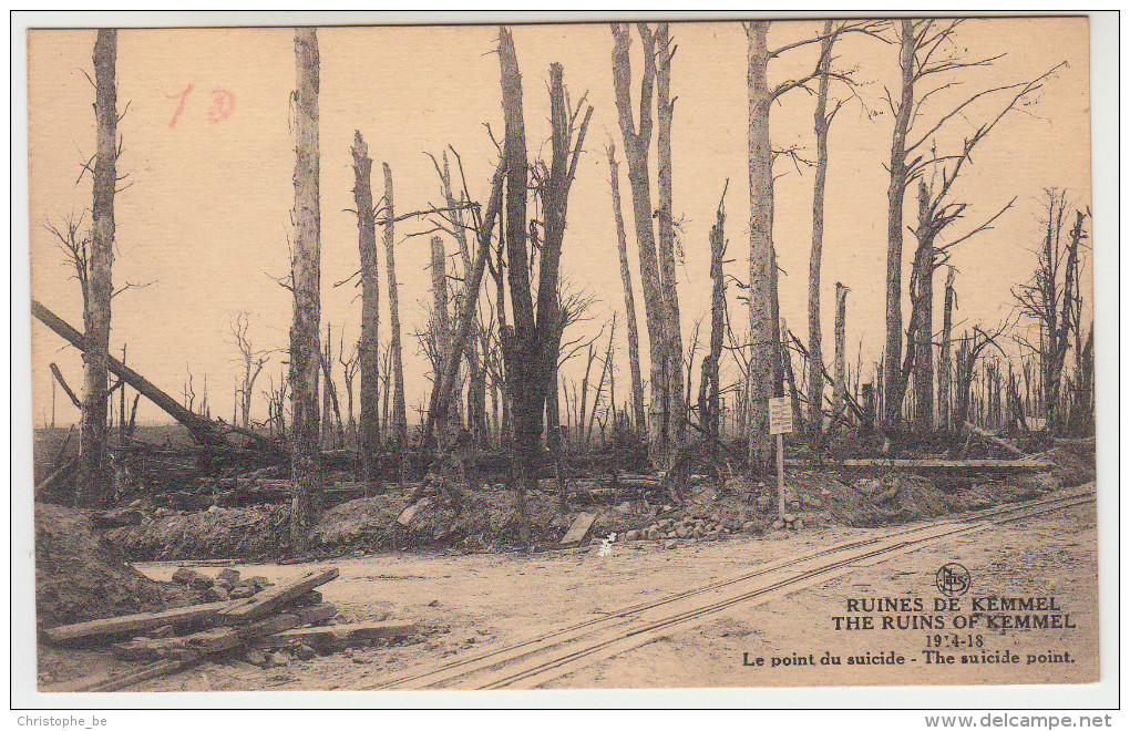 Kemmel, Ruines Du Mont Kemmel , Het Punt Der Zelfmoord (pk22195) - Heuvelland