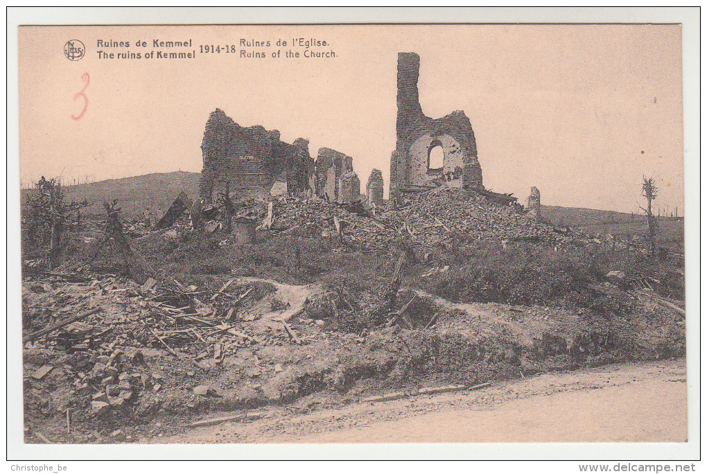 Kemmel, Ruines Du Mont Kemmel , Puinen Der Kerk (pk22200) - Heuvelland