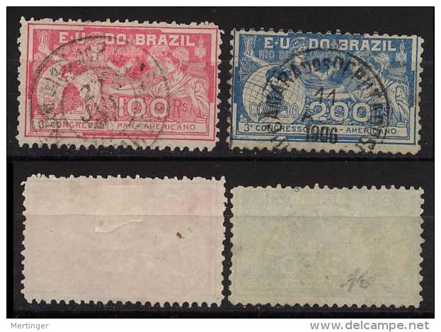 Brazil Brasil Mi# 161-62 Used PANAMERICANA 1906 - Gebruikt