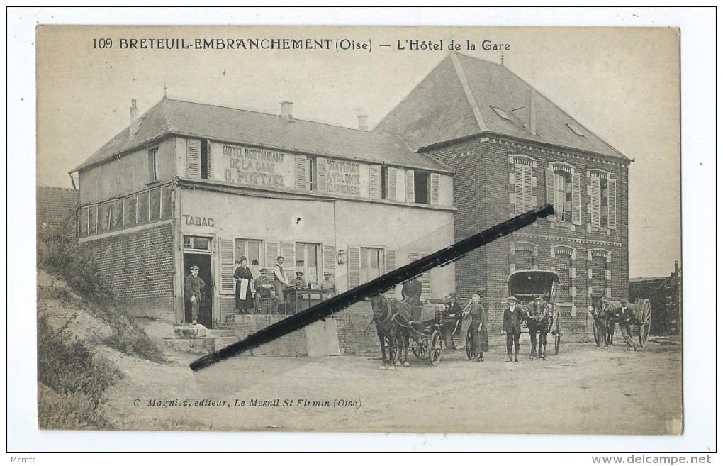 CPA - Breteuil Embranchement - L'Hôtel De La Gare - Breteuil