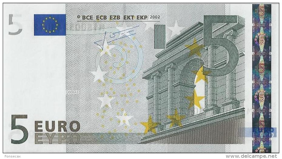 VF NOTA DE 5 EUROS DE PORTUGAL U 008 --A1 UNC - 5 Euro