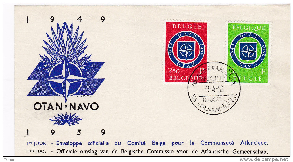 FDC 1959 Bruxelles 10e Anniversaire De L'OTAN NATO - NATO