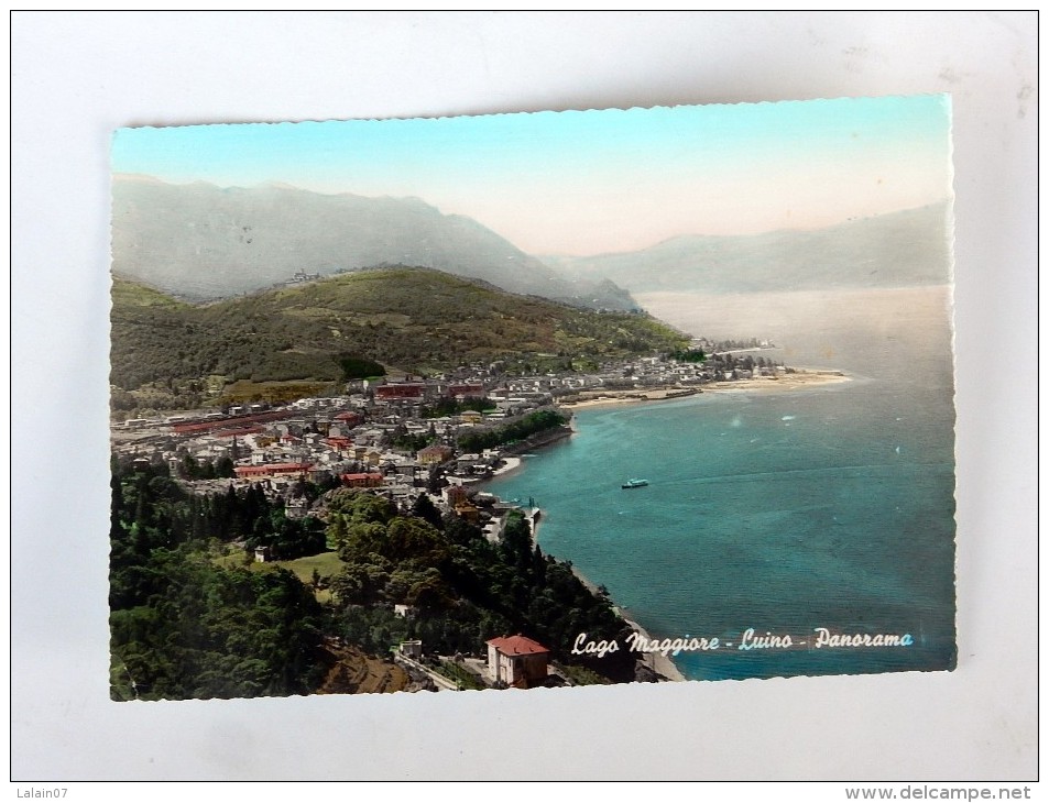 Carte Postale Ancienne : Lago Maggiore, LUINO, Panorama , En 1955 - Luino