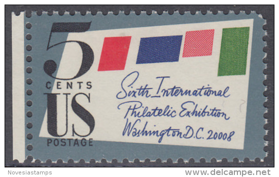 !a! USA Sc# 1310 MNH SINGLE W/ Left Margin - 6th Intern.Phil.Exhibition - Neufs