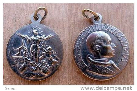 Mad-1132 Médaille Ancienne Pius XII - Religión & Esoterismo