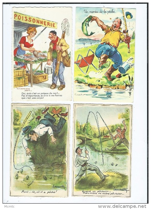 Lot 11 Cartes Humouristiques Sur La Pêche - Fishing