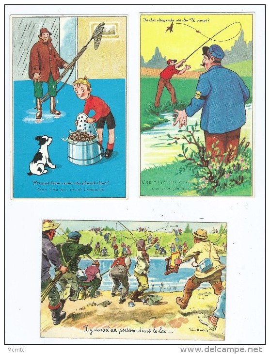 Lot 11 Cartes Humouristiques Sur La Pêche - Angelsport