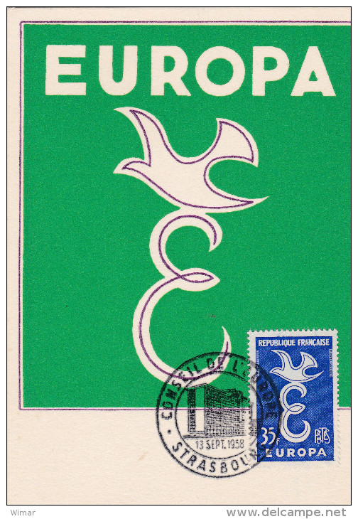 1958 Europa Strasbourg Conseil De L'Europe 35 - Idées Européennes