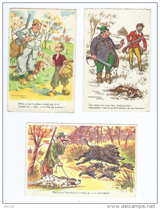 Lot 11 Cartes Humouristiques Sur La Chasse - Chasse