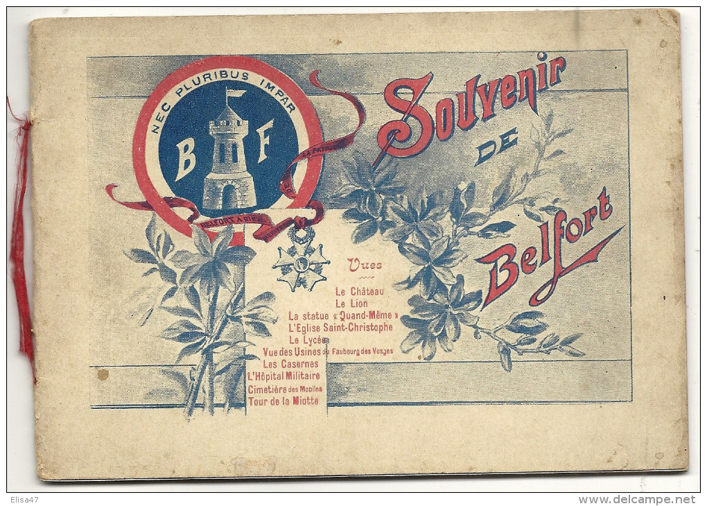 90   BELFORT  LIVRET   SOUVENIR  DE  BELFORT    10 VUES - Franche-Comté