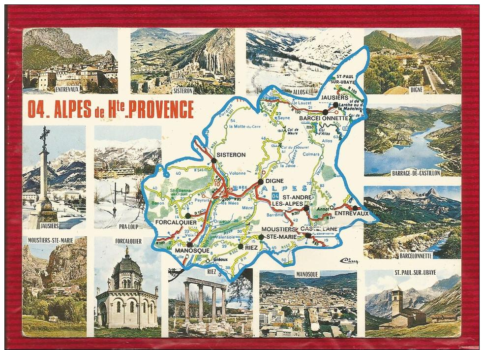 France - Les ALPES De HAUTE PROVENCE  -  04 - Carte Géographique - Maps