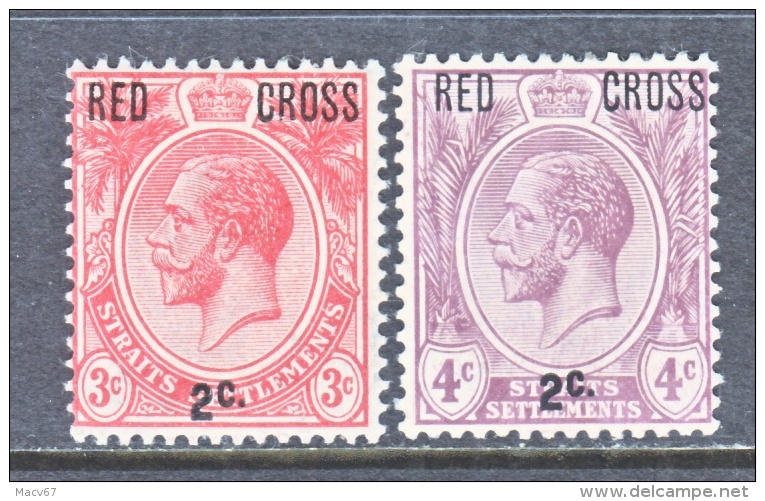 STRAITS  SETTLEMENTS  B 1-2   *  RED  CROSS - Straits Settlements