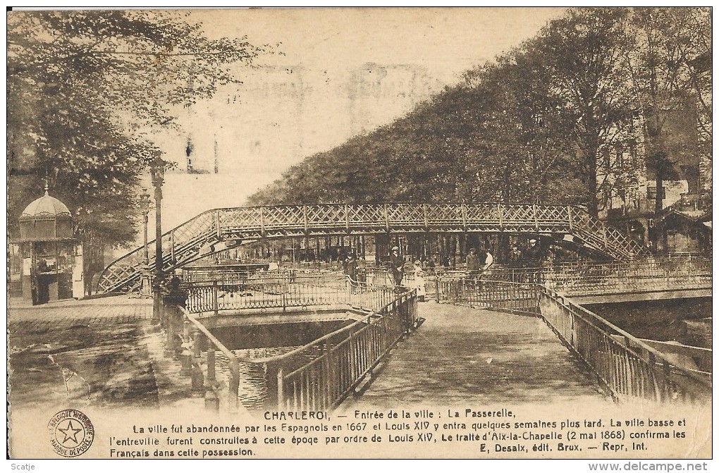 Charleroi.  -    Entrée De La Ville  :  La  Passerelle;   1924 - Charleroi