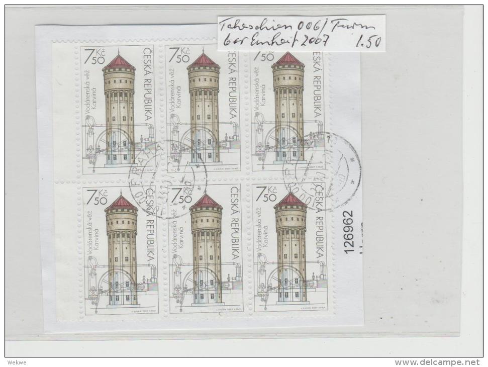 Tschechien 006 /  Turm, 6-er   Einheit  O - Used Stamps