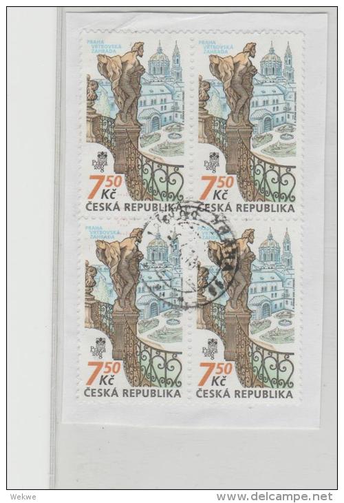 Tschechien 009 / PRAGA 2008, 4-er Einheit  O - Used Stamps