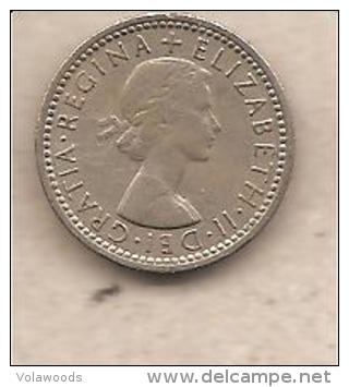 Regno Unito - Moneta Circolata Da 6 Pence KM903 - 1957 - H. 6 Pence
