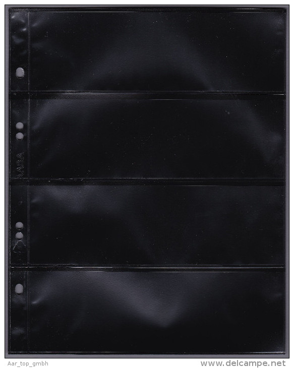 AASA-Hüllen 1/4 PP-Folie PVC Frei Packet A 10 St. Schwarz 4 Streifen - Blank Pages