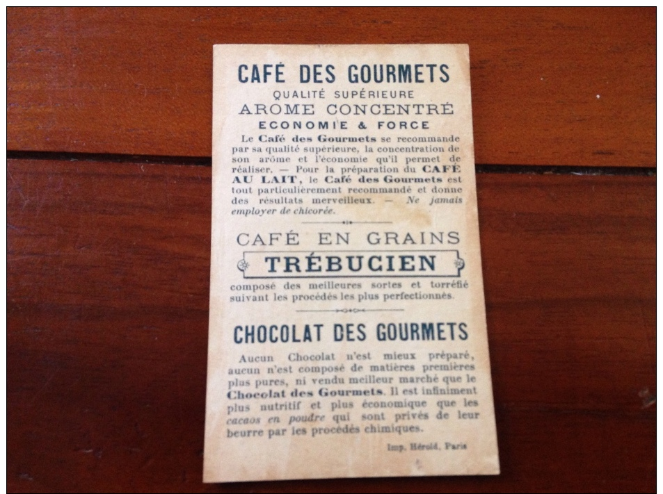 Chromos Café Trebucien Donner Des Coups D épée Dans L Eau - Thé & Café