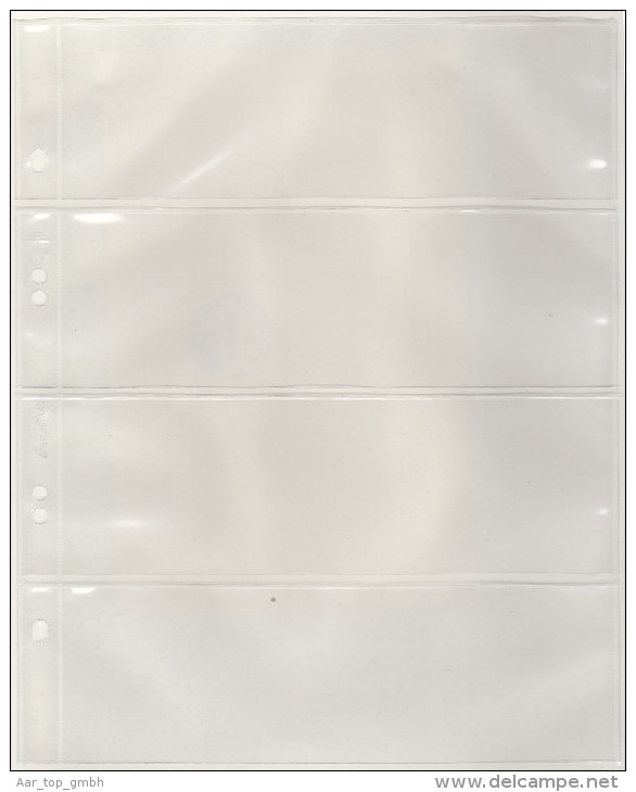 AASA-Hüllen 1/4 PP-Folie PVC Frei Packet A 10 St. Glasklar 4 Streifen - Blank Pages