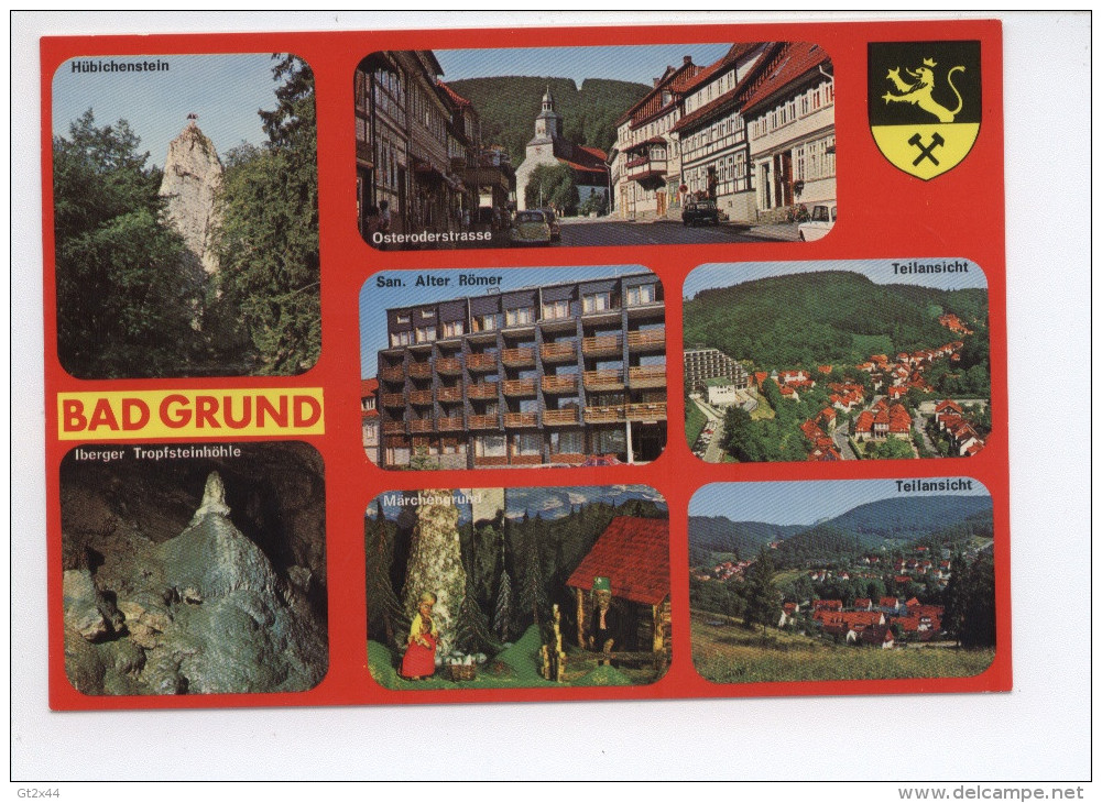 Bad Grund, 7 Ansichten, Hübichenstein, Iberger Tropfsteinhöhle, Osteroderstrasse, San. Alter Römer, Märchengrund - Bad Grund