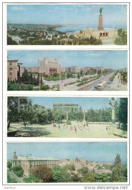 Set Of 12 Mini Format Postcards - Baku - Azerbaijan USSR - Unused - Azerbaïjan