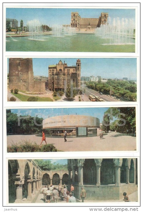 Set Of 12 Mini Format Postcards - Baku - Azerbaijan USSR - Unused - Azerbaigian