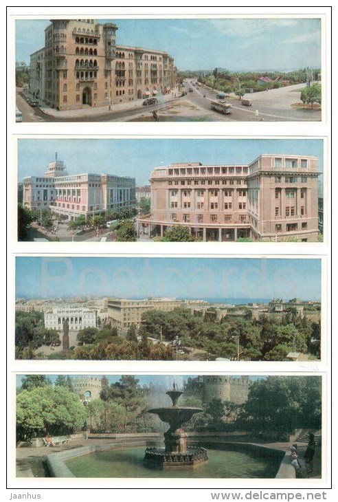 Set Of 12 Mini Format Postcards - Baku - Azerbaijan USSR - Unused - Azerbaigian