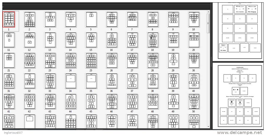 YUGOSLAVIA STAMP ALBUM PAGES 1918-2009 (353 pages)