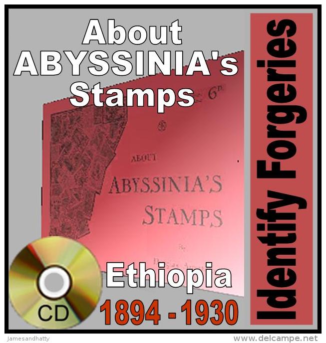 About ABYSSINIA´s Stamps Book FORGERY Detection ETHIOPIA Ethiopie - Poole - English