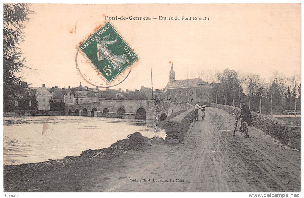 ¤¤  -   MONTFORT-le-GESNOIS   -   PONT-de-GENNES   -  Entrée Du Pont Romain   -  ¤¤ - Montfort Le Gesnois