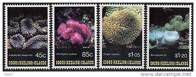 COCOS Keeling Islands - Vie Marine, Coraux - 4v  Neuf*** (MNH) CV €7.50 - Cocos (Keeling) Islands