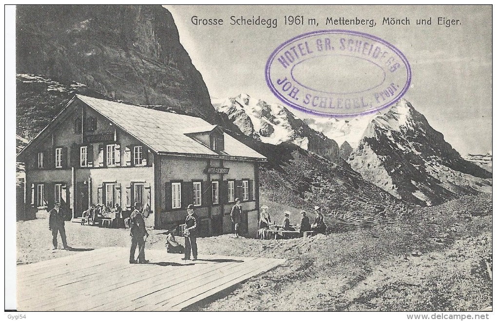 Grosse Scheidegg, Vue De Mettenberg, Mönch Et Eiger AK 1910 - Mon